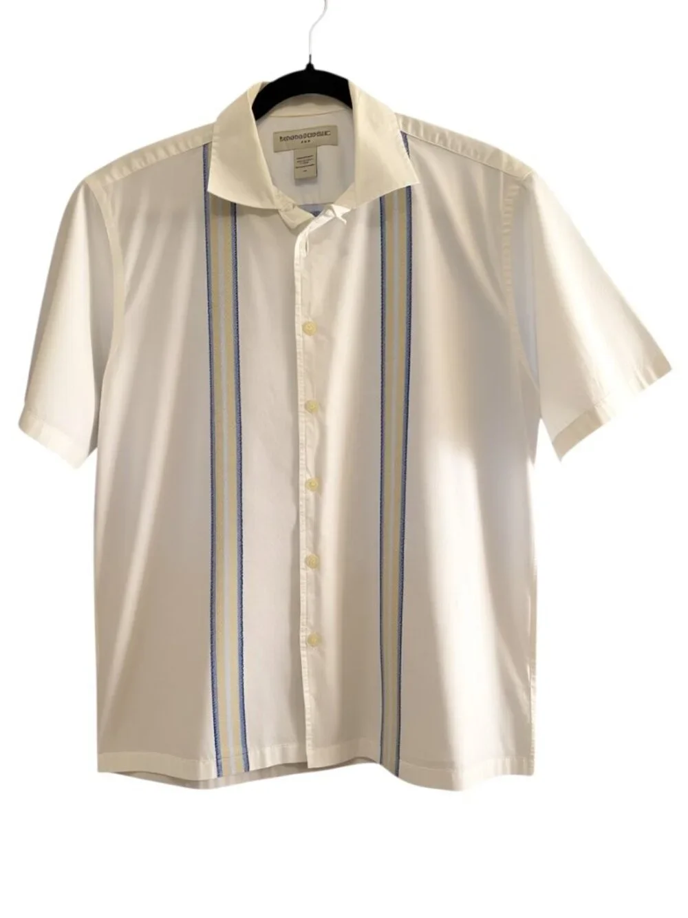Banana Republic Men's White Short Sleeve Button Down Shirt